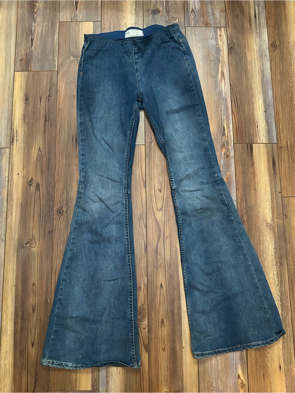Free People Dark Indigo Flare Jeans